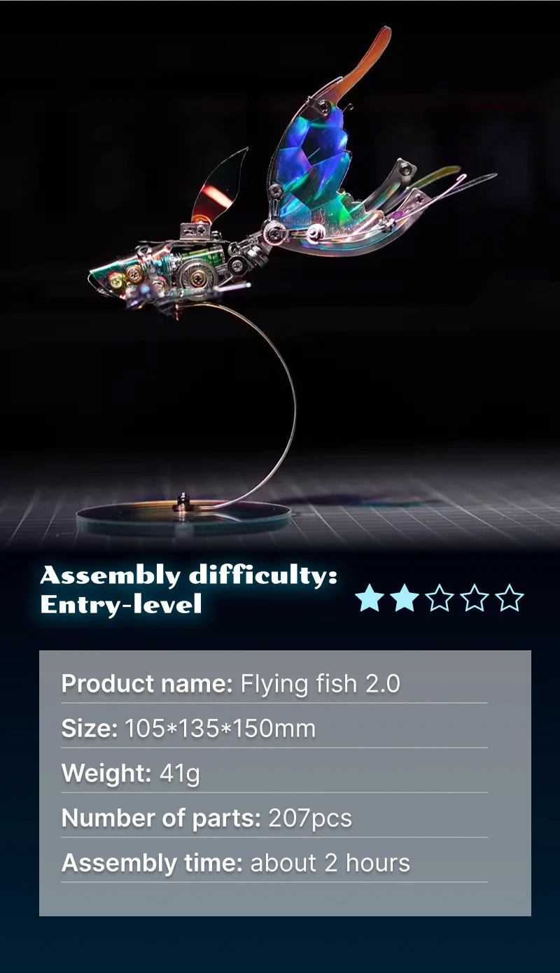 LEVIATHAN GLIDER – 3D Metal Flying Fish Kit