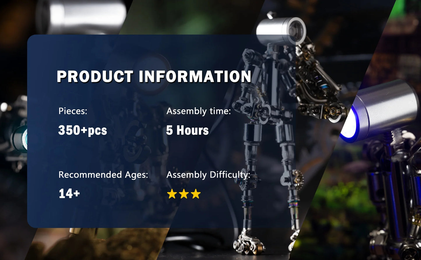 TERMINATOR-M – 3D Mechanical Robot Kit (LED)