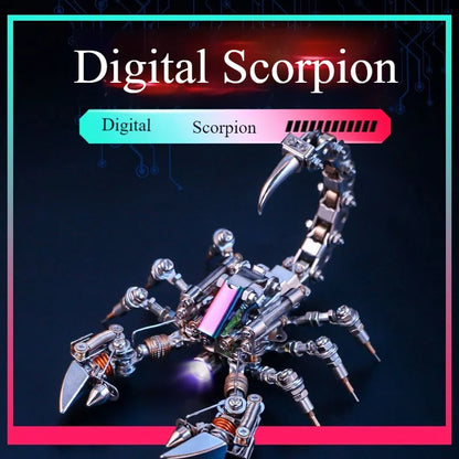 Metal 3D Puzzle DIY Kit - Mechanical Scorpion Model Building Set - Front View