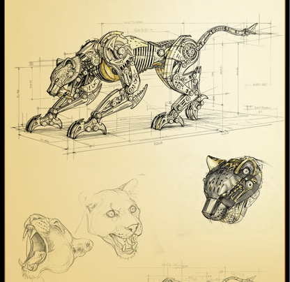 GHOST LEOPARD – 3D Metal Cheetah Predator Kit