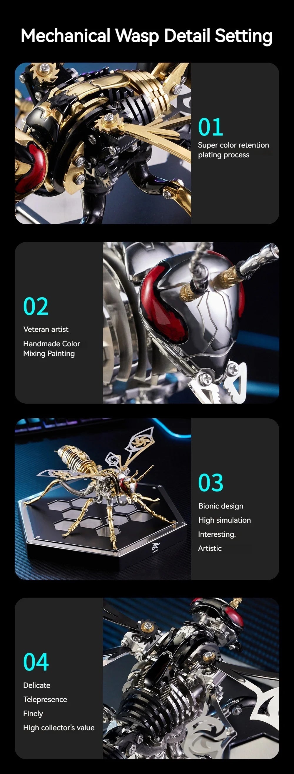 BUMBLEBEE MECHA – 3D Metal Insect Model Kit