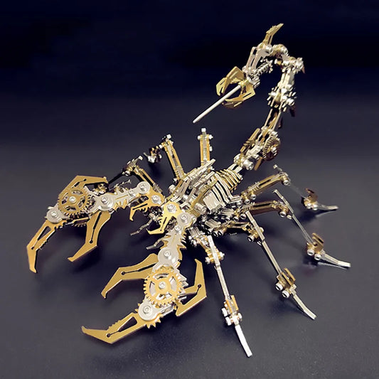 Stainless Steel Scorpion Model – 3D Mechanical Puzzle, DIY Assembly, Creative & Kids, 380g - Metal Puzzle for Adults