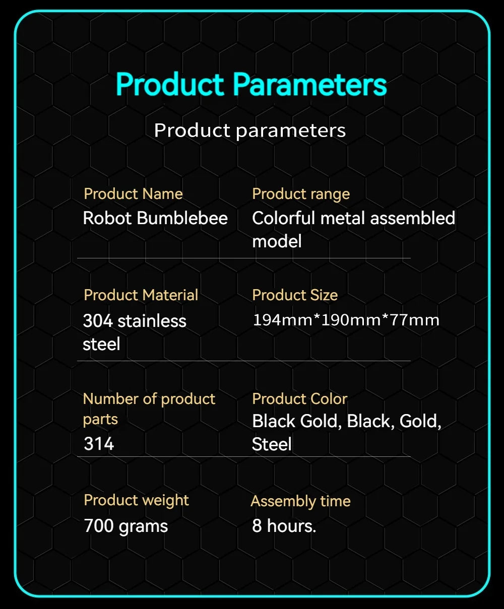 BUMBLEBEE MECHA – 3D Metal Insect Model Kit