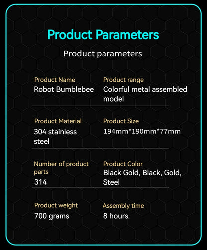 BUMBLEBEE MECHA – 3D Metal Insect Model Kit