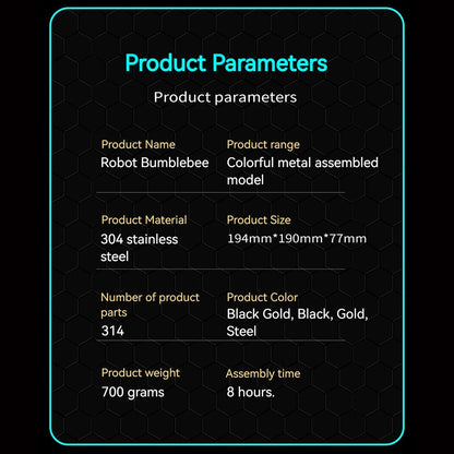 BUMBLEBEE MECHA – 3D Metal Insect Model Kit