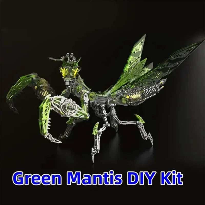 Mechanical Praying Mantis Metal DIY Punk Praying Mantis Stainless Steel Insect Assembly 3D Puzzle for Adult and Children - Complete Build