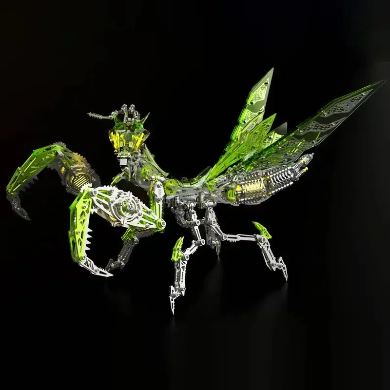 Mechanical Praying Mantis Metal DIY Punk Praying Mantis Stainless Steel Insect Assembly 3D Puzzle for Adult and Children - 3D Metal Model Kit