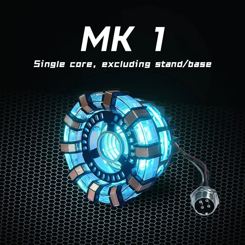 Aluminum Alloy Arc Reactor DIY Model Decorative MK1 MK2 Led